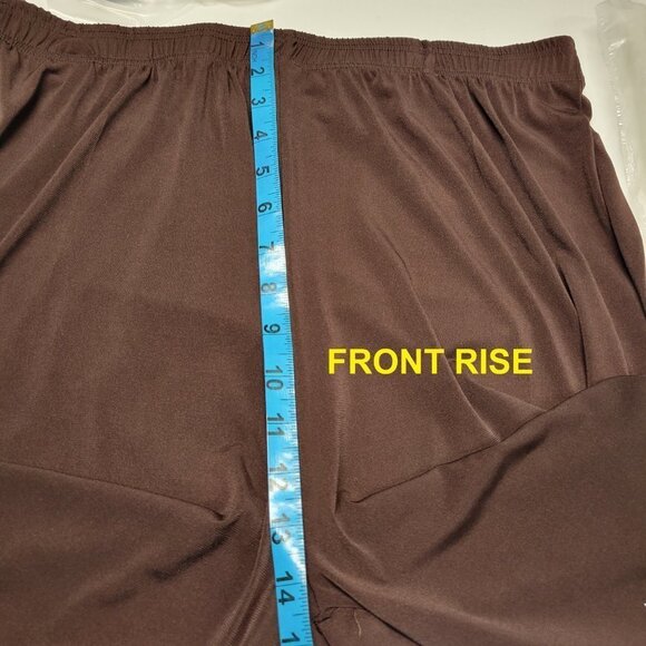 Brown Capris Casual Pants Elastic Waist Pants- Sizes  L/XL and XL/XXL - Picture 14 of 16